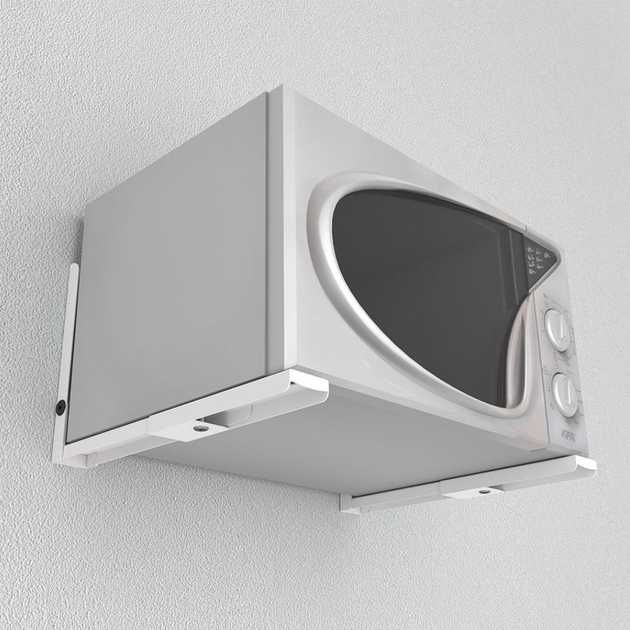 Кронштейн підставка для мікрохвильовки рейки на стіну V-Star 250х465мм