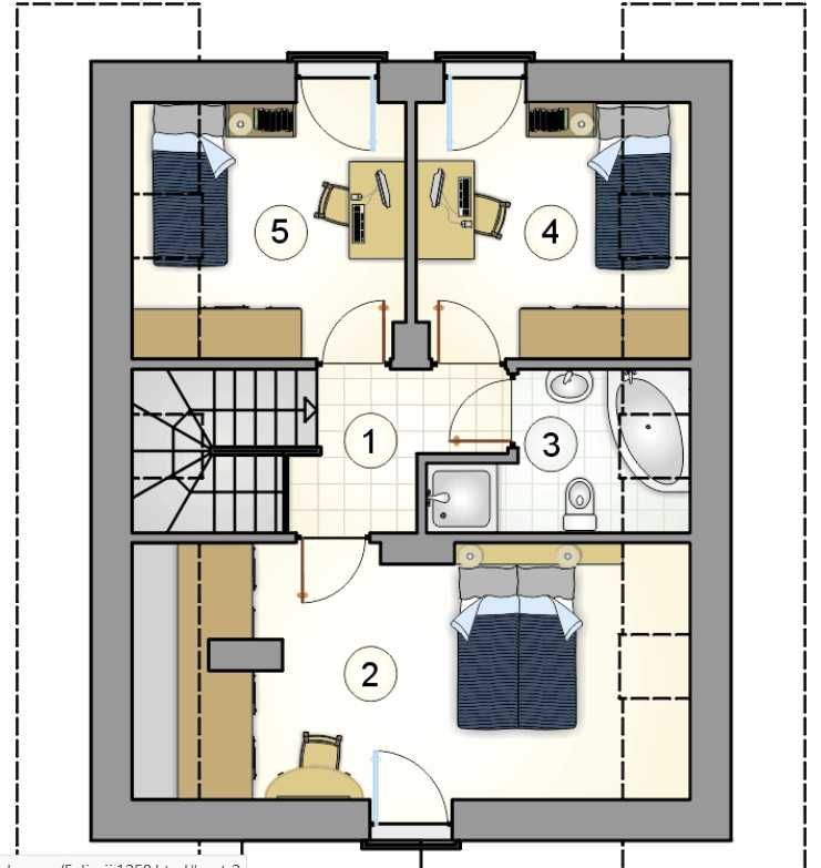 Projekt domu Felix II GL 1227A odbicie lustrzane tanio