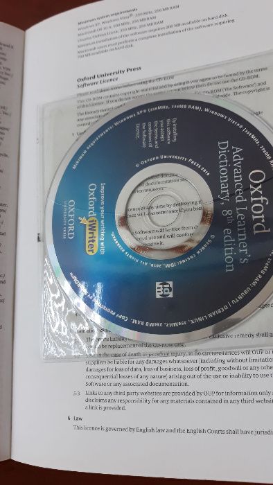 Dicionário Inglês > Oxford Advanced Learners - 8° edição como novo