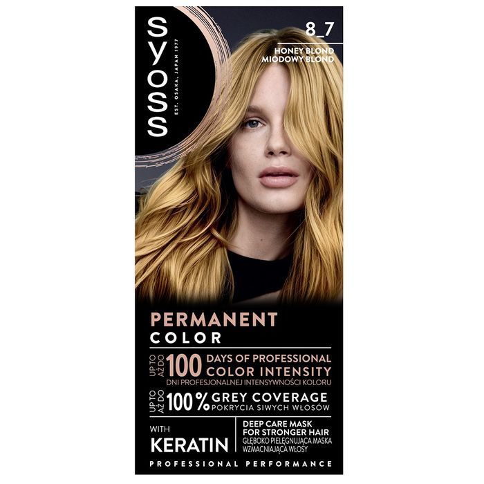 Syoss Permanent Color farba do włosów 8_7 Miodowy Blond