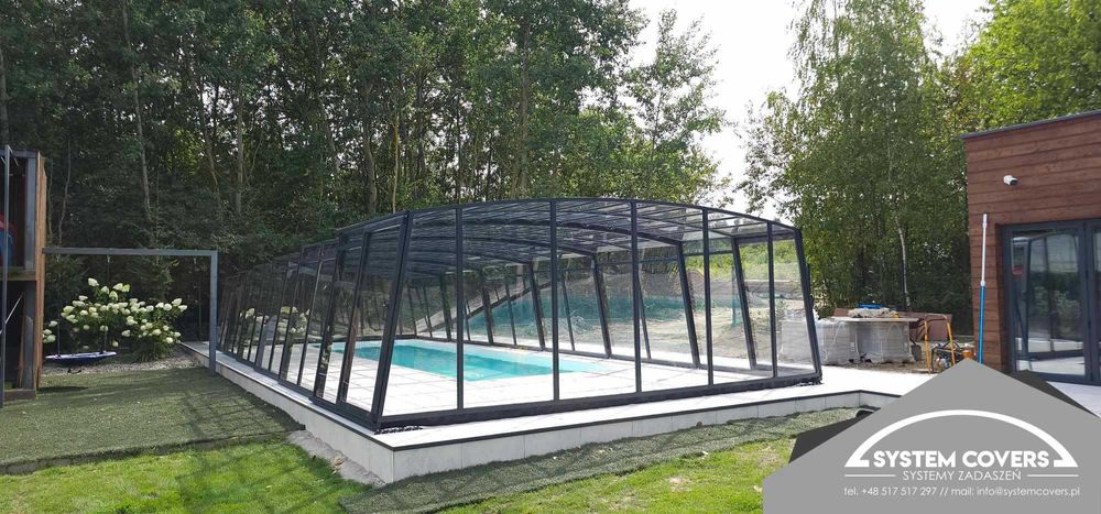 Zadaszenie basenowe, basenu, 500 x 1280 x220 cm - System Covers