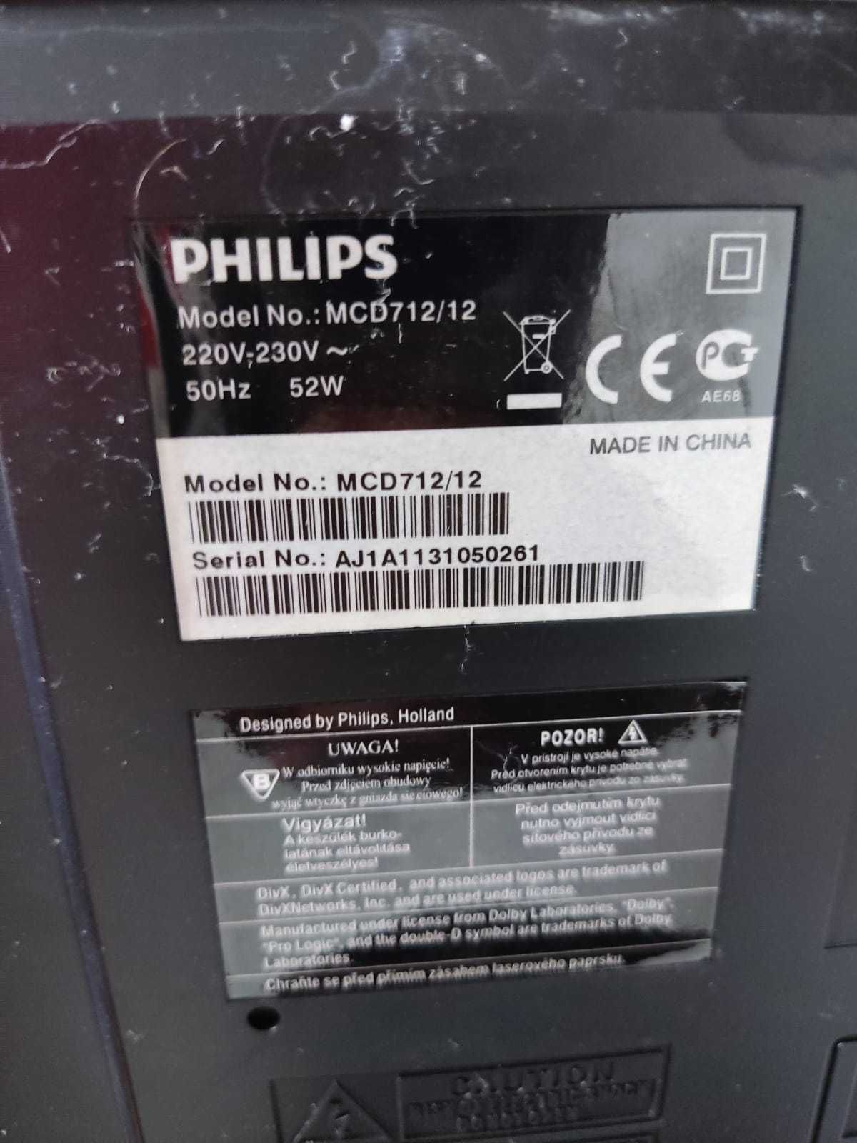 Wieża stereo kino domowe Philips MCD712/12 + pilot