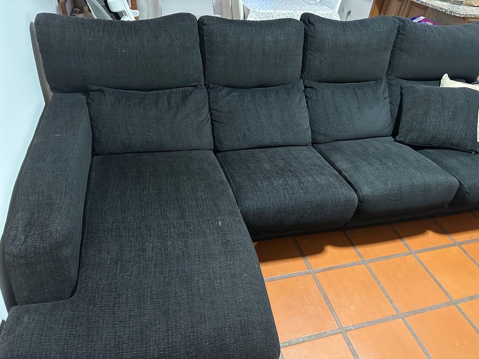 Vendo sofá chaise long +3 lugares