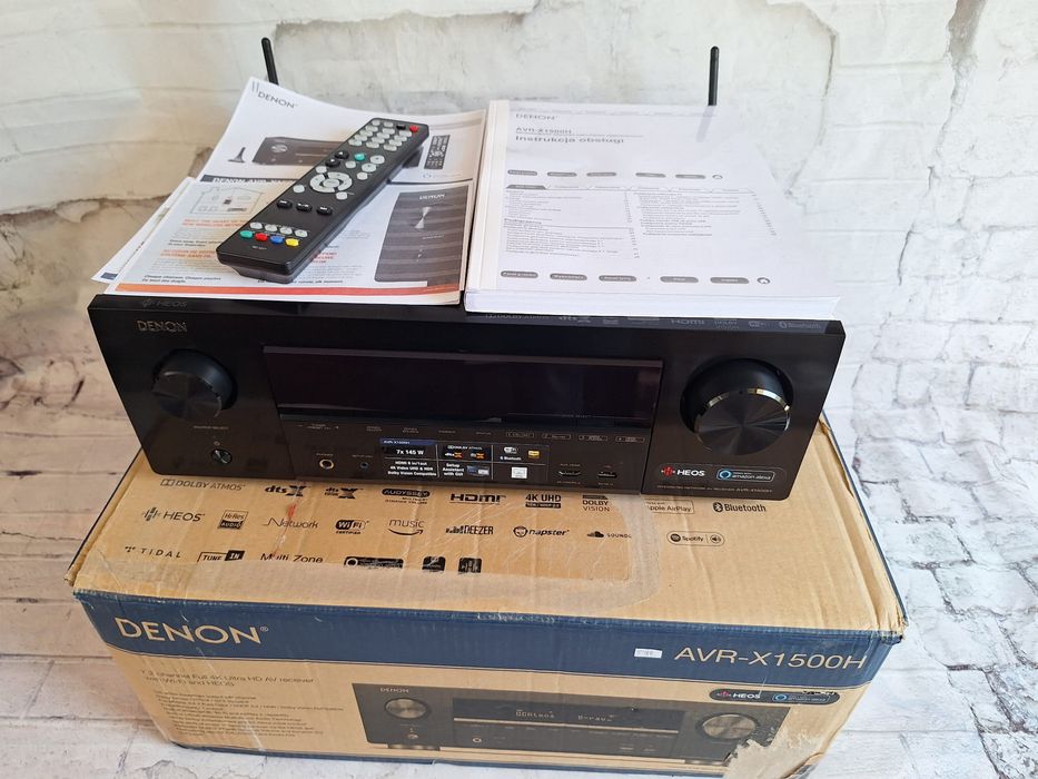 7.2 Denon Avr-X1500H Wi-Fi BT Heos Atmos  Vision Alexa Hdr 4K60p ARC