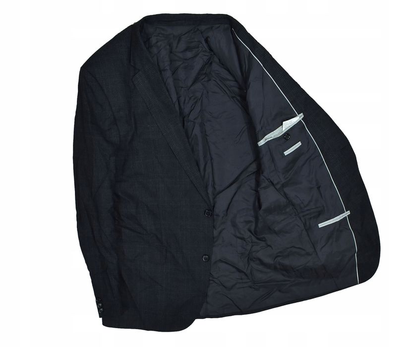 Hugo Boss The Jam Ciemnoszara Wełniana Marynarka Męska 54