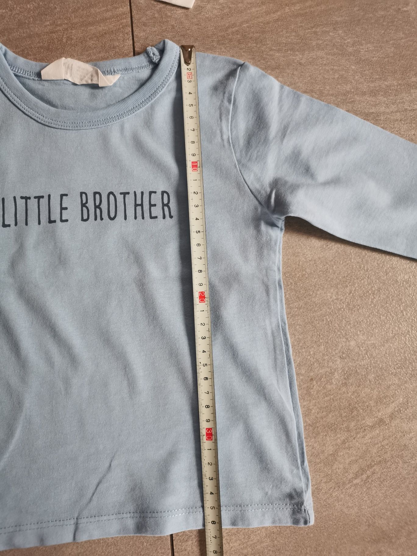 Zestaw 2x koszulka H&M 86 92 młodszy brat Little Brother dla brata