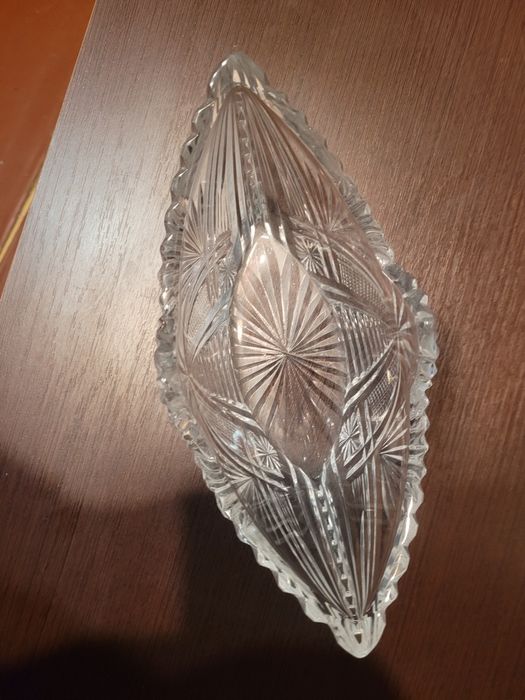 Новая хрустальная ваза-салатница "Ладья"