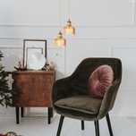 Lampy wiszące bursztynowe szkło Glamour vintage style złoty