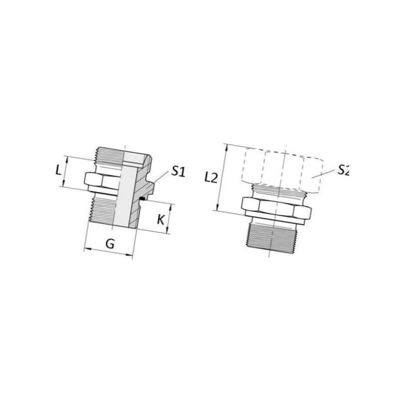 Przyłącze B, 1i1/2"BSP-36x2