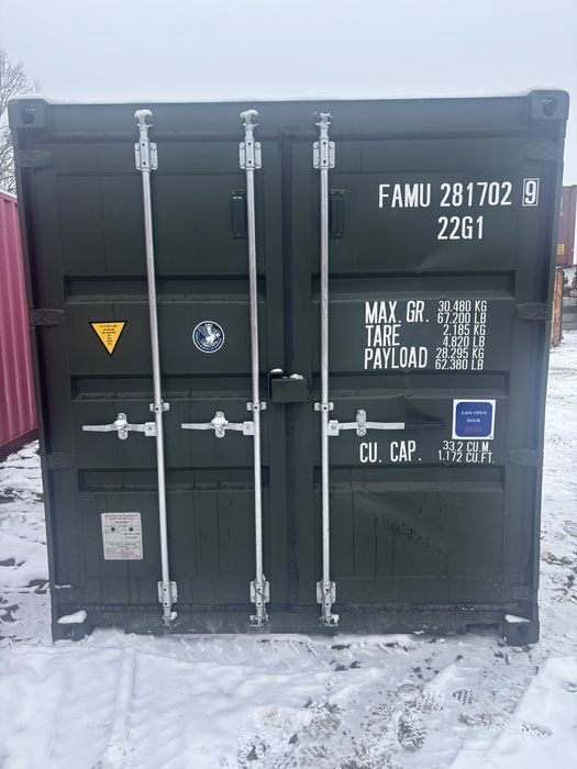 Kontener one way po jednej podroży. Uszkodozny jak na zdjeciach