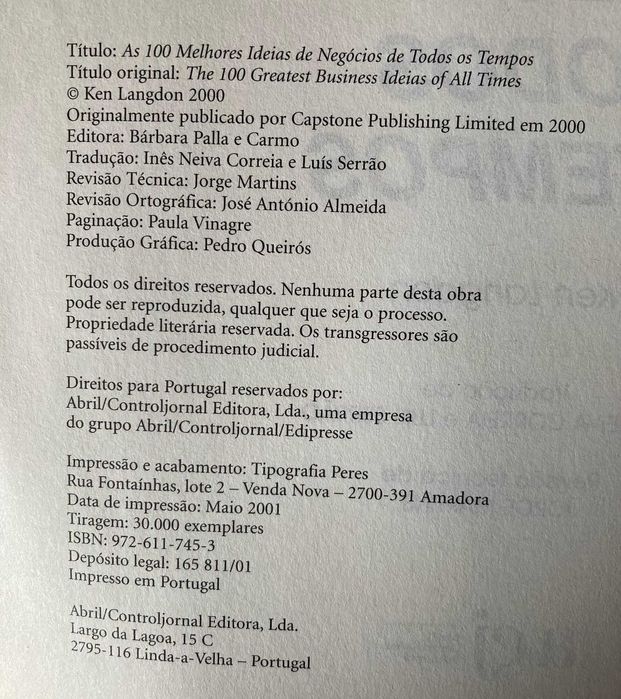 As 100 Melhores Ideias de Negócios de Todos os Tempos