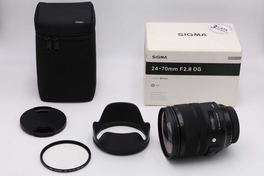 Sigma Art 24-70 mm F 2,8 DG HSM zadbany obiektyw do Canon w idealnym s