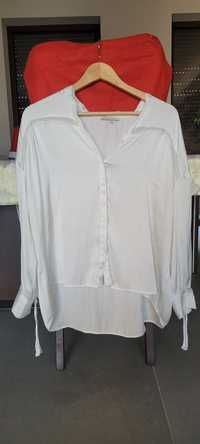 Atlasowa satynowa koszula biala Mint&Berry XL42