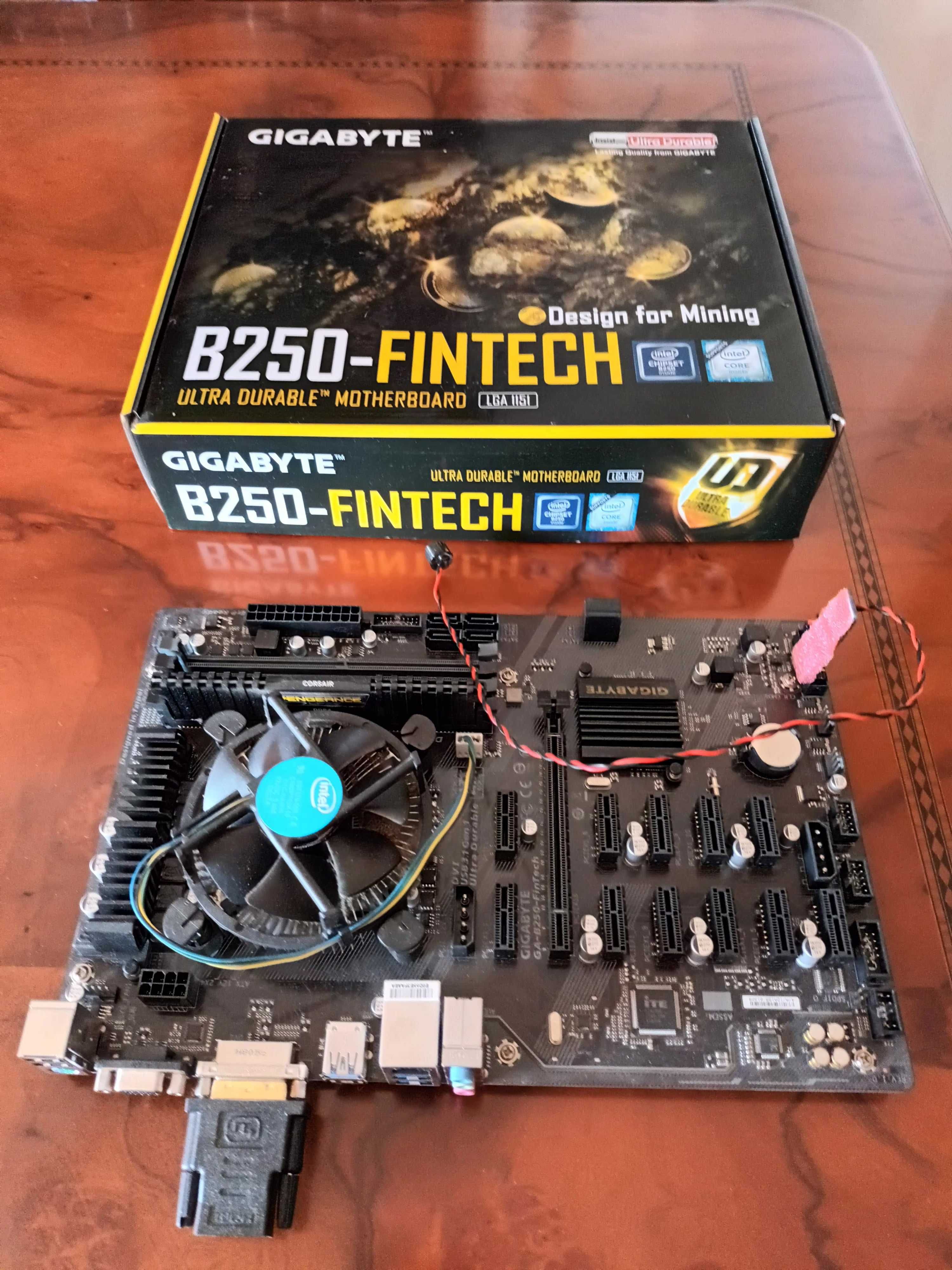 Motherboard Gigabyte B250- FINTECH + Pentium G4400 + 8Gb RAM