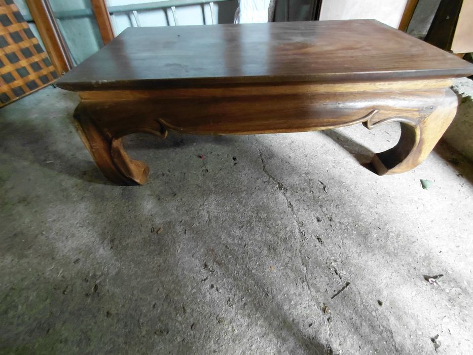 Mesa de centro rustica de estilo asiático