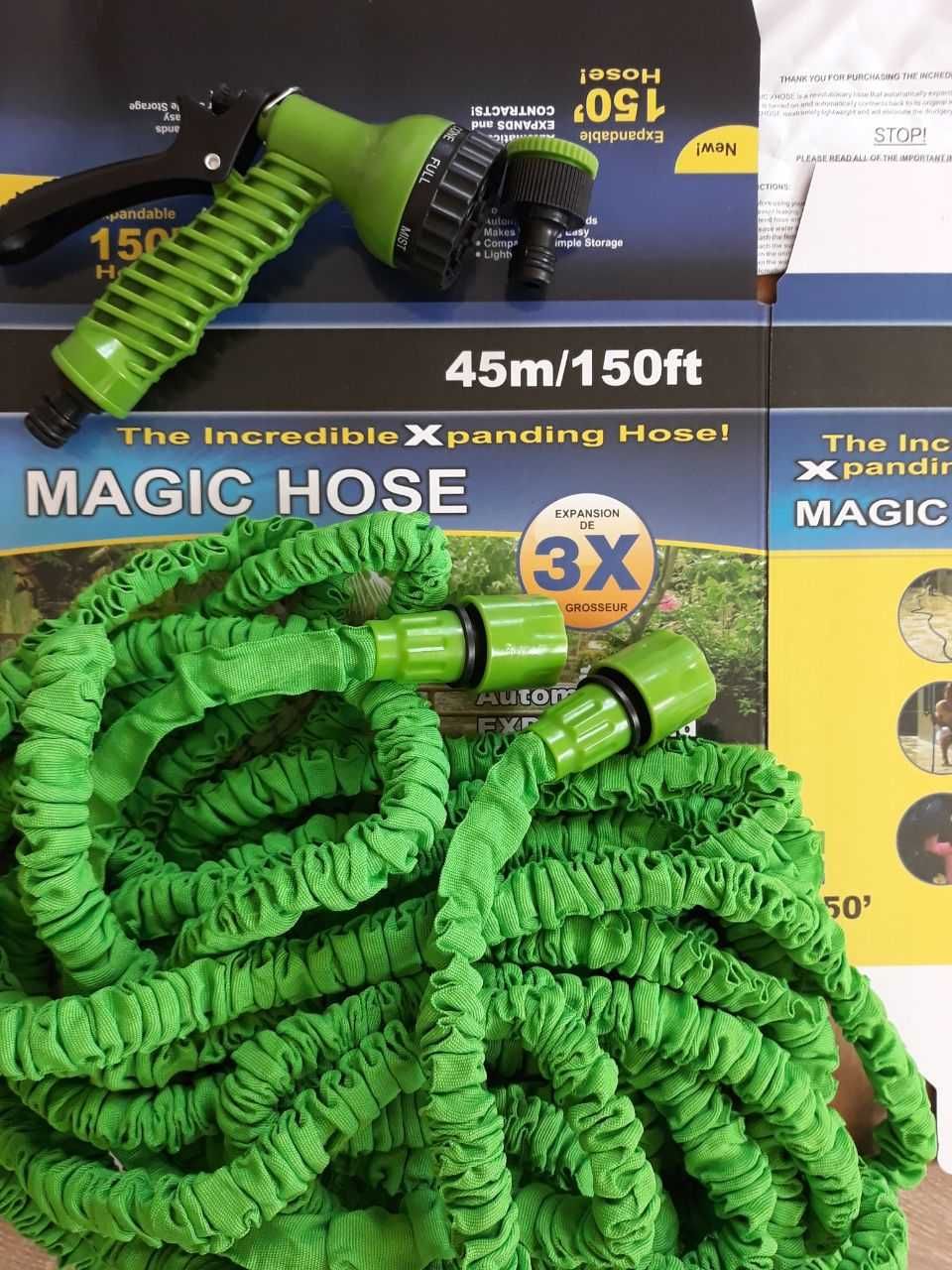 Шланг садовый с РАСПЫЛИТЕЛЕМ 75м 60м 45м 30м 22м 15м  MAGIC HOSE