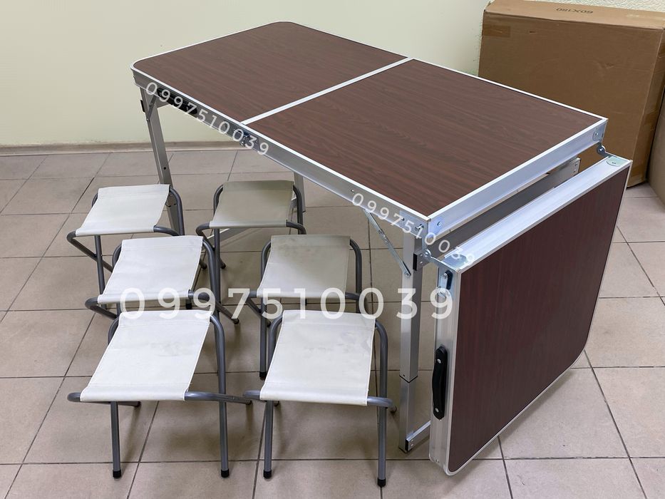 => Стол 180 см + 6 стульев | Усиленный для пикника туристический склад