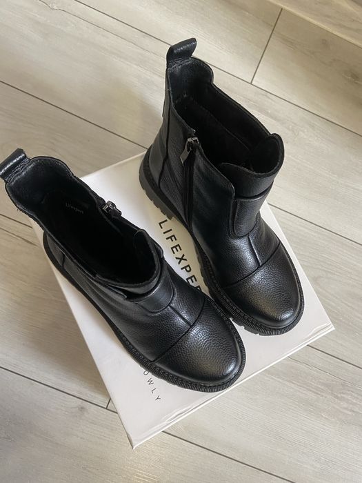 Зимові шкіряні ботинки чоботи шкіра Шкіряні сапоги челсі 38 р