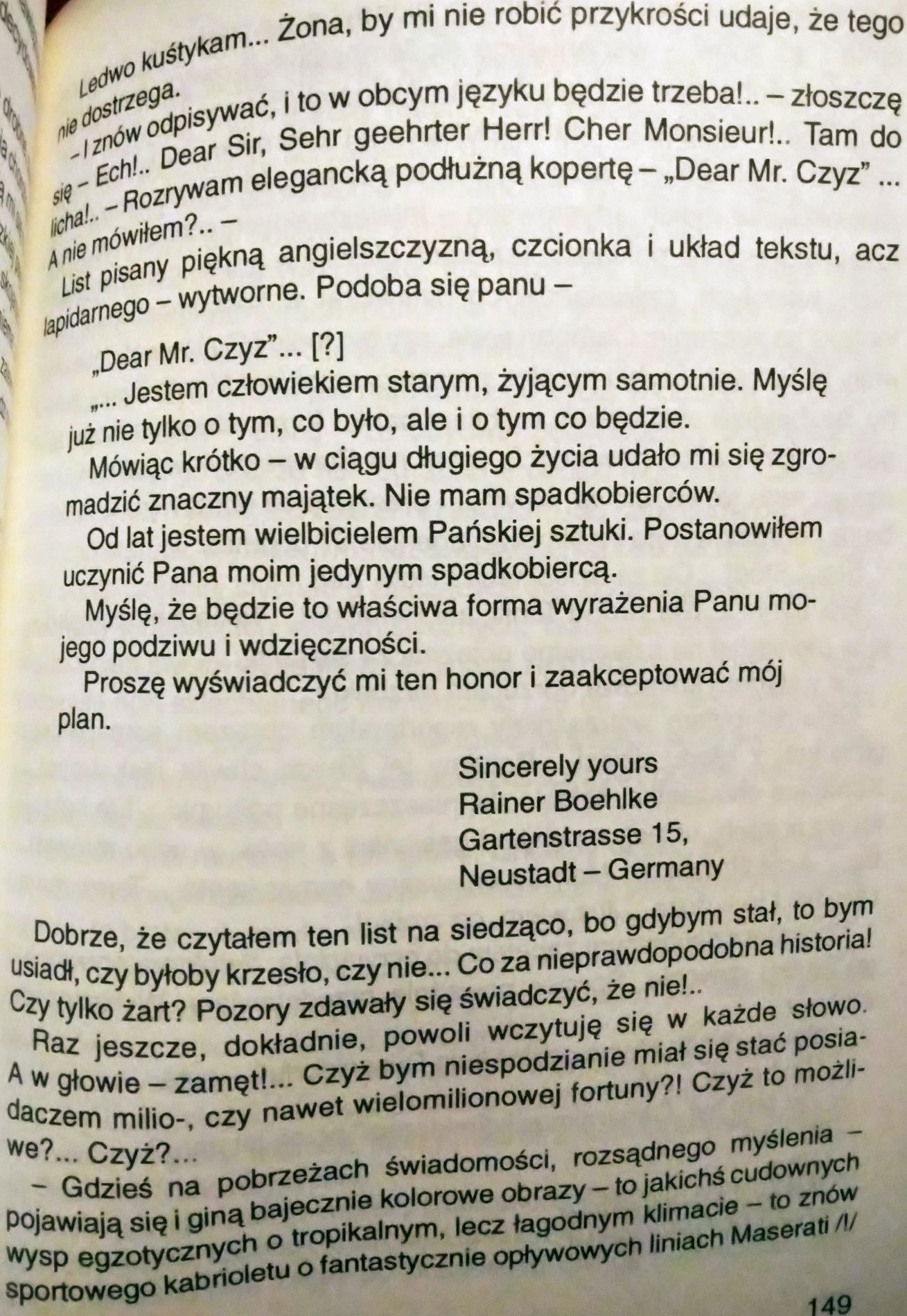 Niewczesne żarty. Henryk Czyż.