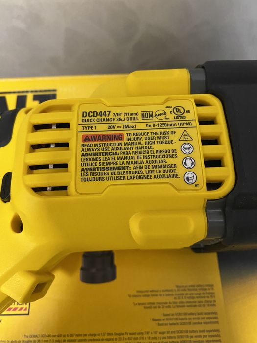 DeWALT DCD447 безщітковий надпотужний дриль 1845W привезено з США