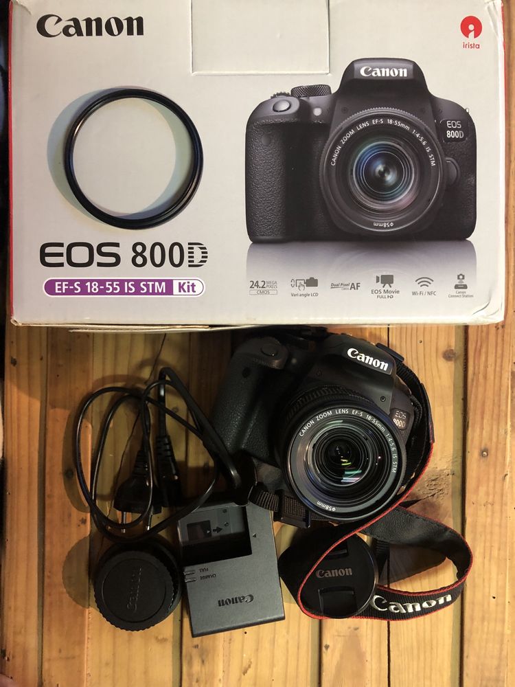 Canon EOS 800D + lente proteção 375€