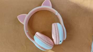 Бездротові навушники з bluetooth CAT STN-28 рожеві / Дитячі навушники