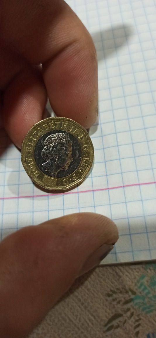 Монета 1 фунт 2017