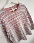 Sweter Skovhuus 2XL damski luźny wiosenny pastelowy w paski lekki