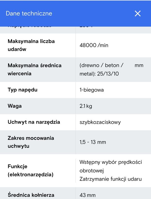 Wiertarka udarowa