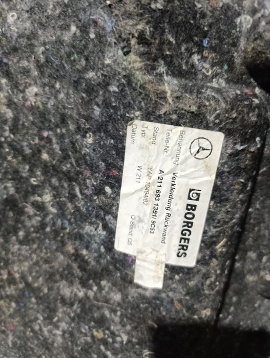 Ковер обшивка багажника Mercedes E-Class W211 Cls-class W219 Оригинал