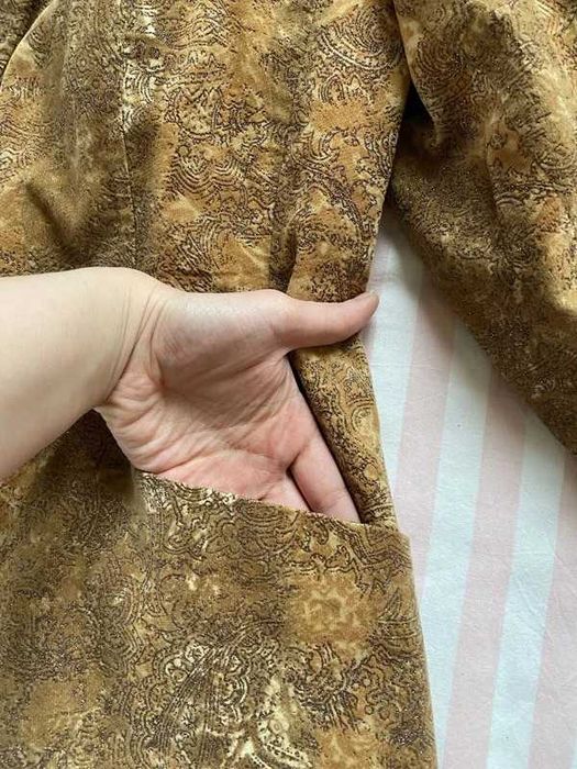 Cudowna musztardowa marynarka w orientalny wzór Basler L/M 40/38