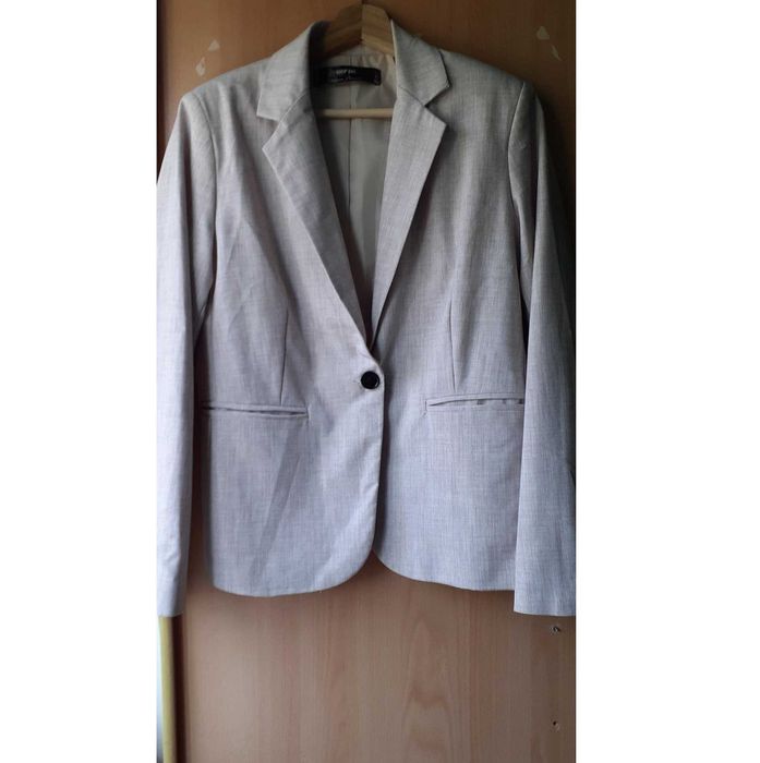 Blazer beje mulher L shopone