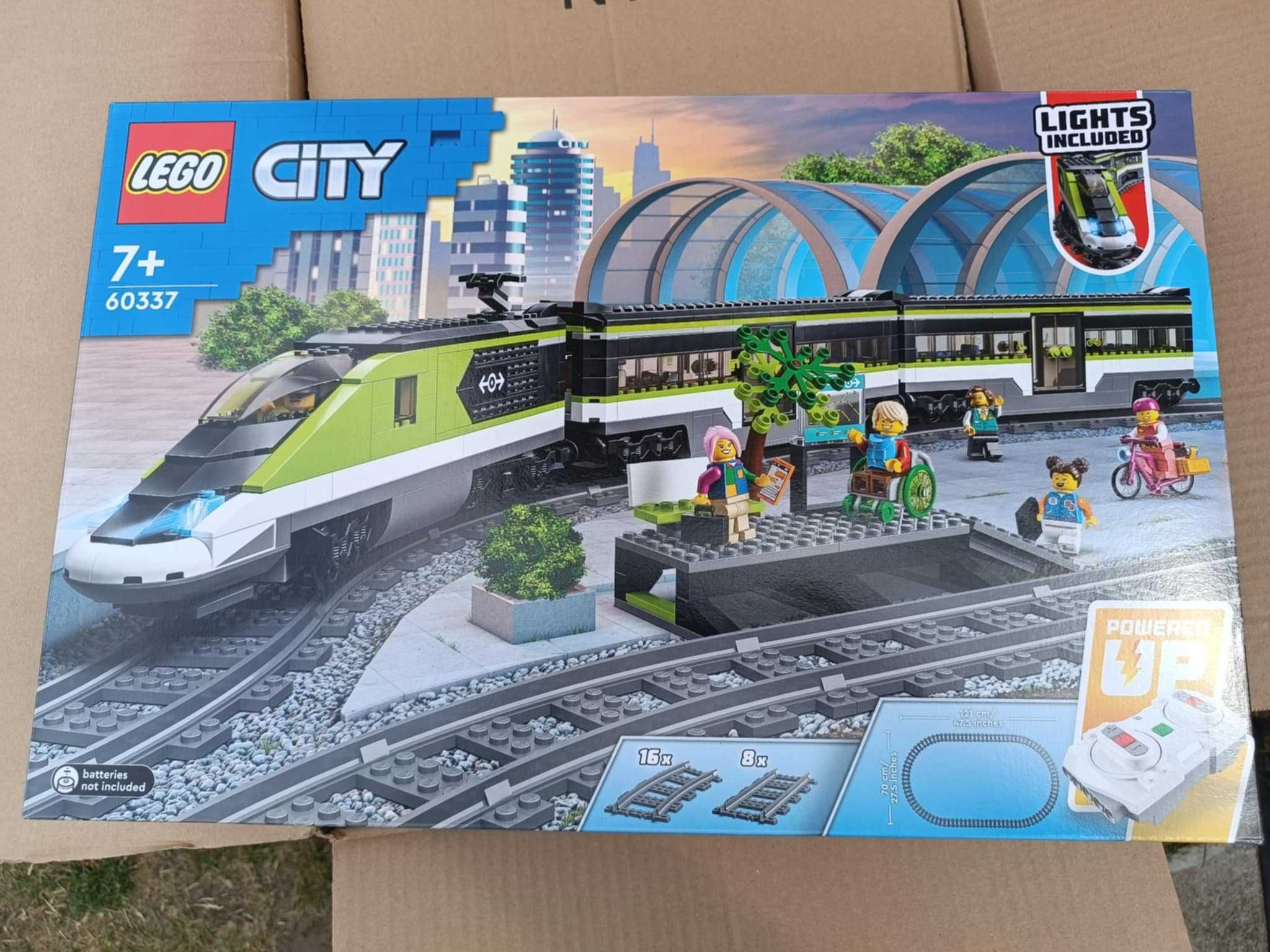 Nowe LEGO City 60337 Ekspresowy Pociąg Pasażerski Oryginalny Zestaw