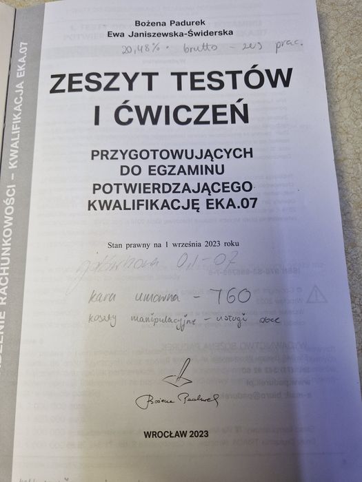 Zeszyt testów i ćwiczeń przygotowujących na egzaminu Bożena Padurek
