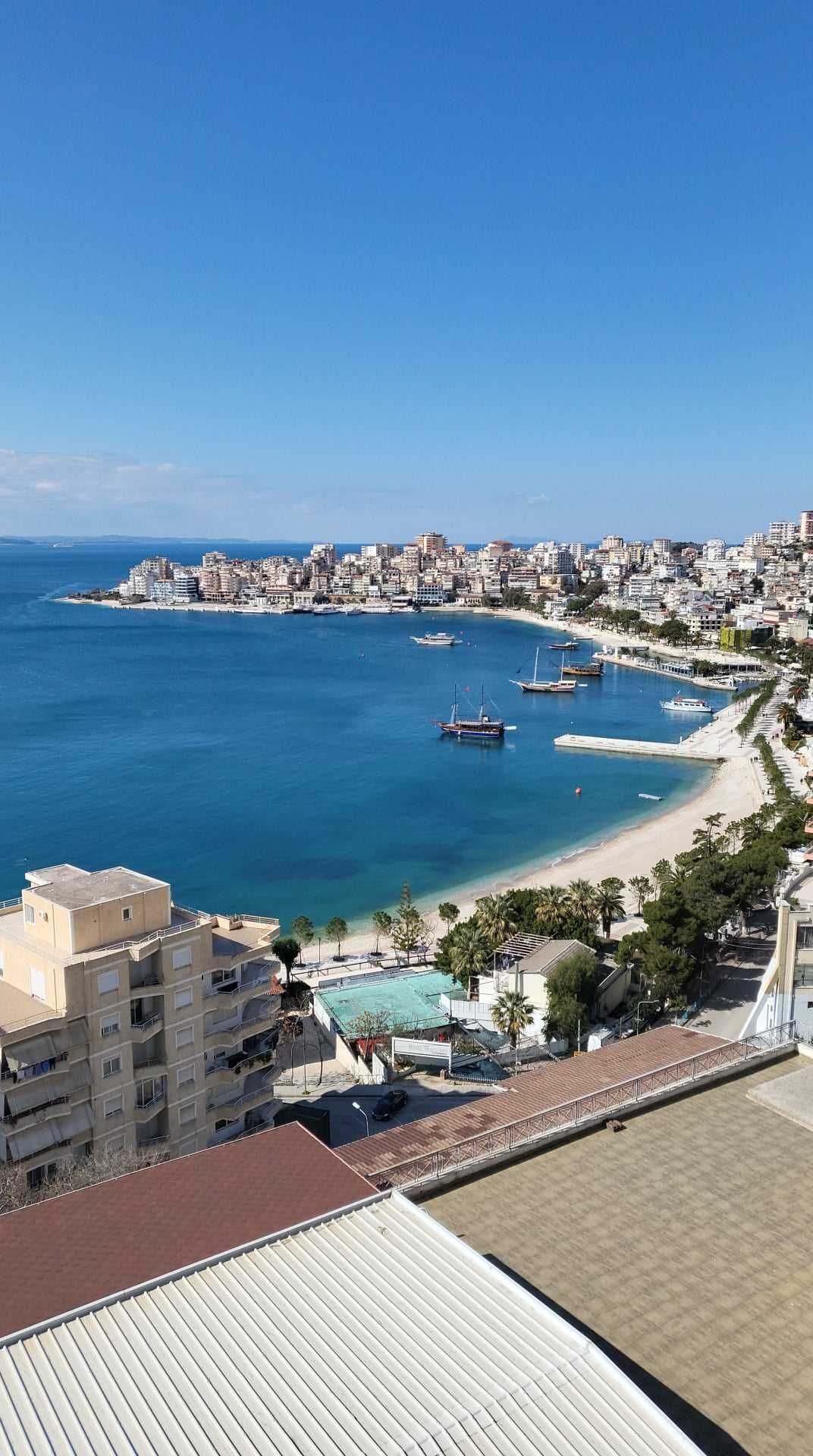 Apartament 4-osobowy Stella, Saranda (Albania), widok na morze i Korfu