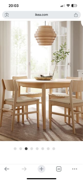 IKEA SKANSNÄS Stół rozkładany, jasny buk/fornir, 115/170 cm