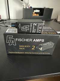 Fischer Amps Mini Body Pack 2 Pocket In-ears Controlador Volume Novo!