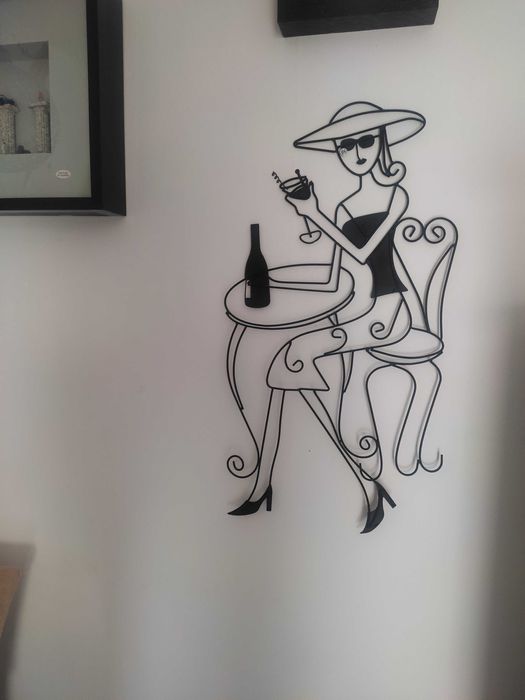 Dekoracja z metalu do kuchni lub jadalni na ścianę do zawieszenia