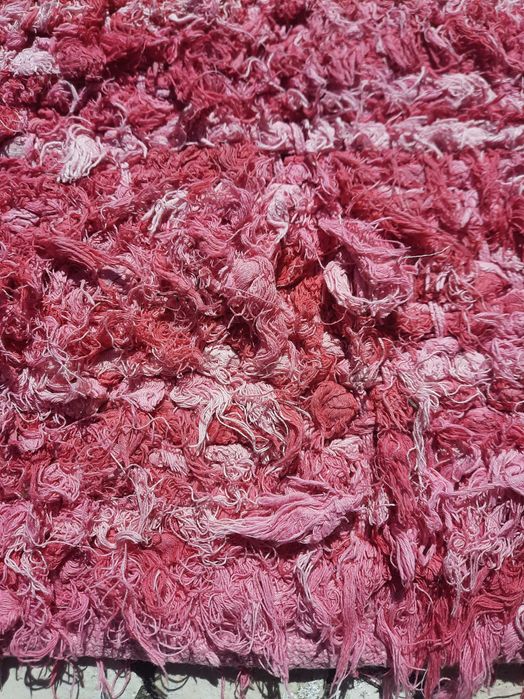 Tapete "trapo" rosa/vermelho