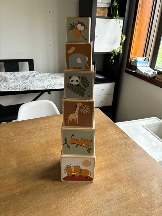 Caixas de madeira de encaixe da verbaudet