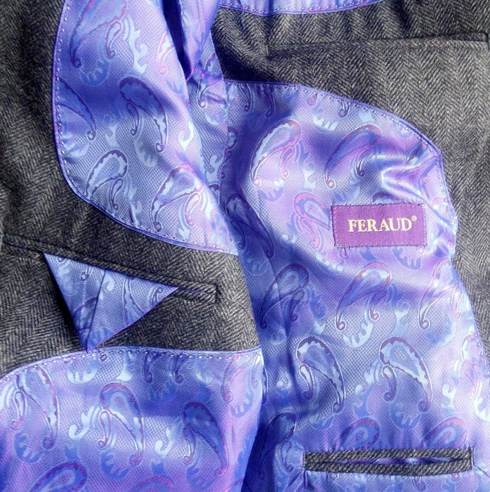 Сірий чоловічий твідовий піджак вовна 80% розмір 40 на 48