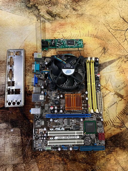 Мать + проц 4 ядра на Intel Asus P5KPL AM + Intel Xeon 771 775