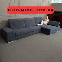 Розкладний диван графітового кольору