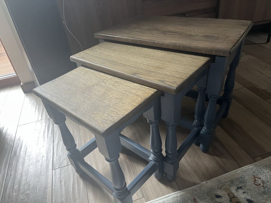 Trojaczki stolik kawowy nocny drewniane