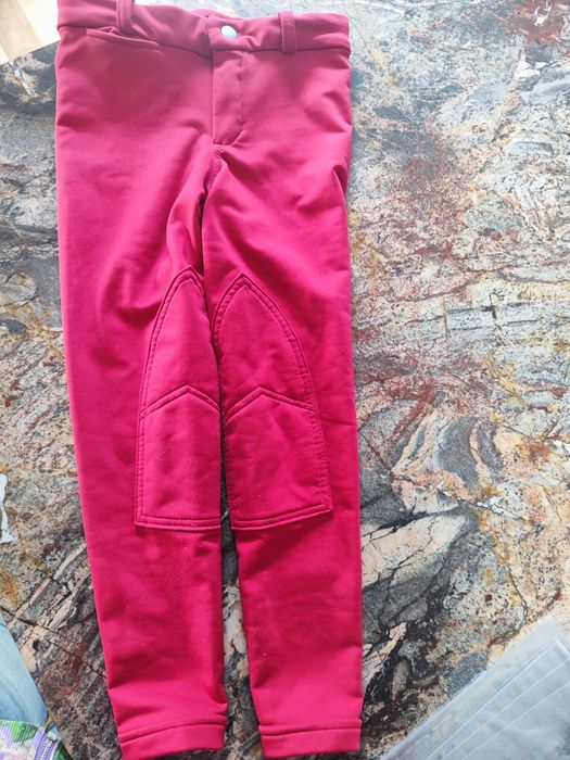 Piękne malinowe bryczesy dla dziewczynek Fouganza stan bdb