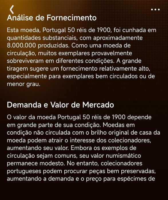 Moeda de 50 reis Portugal