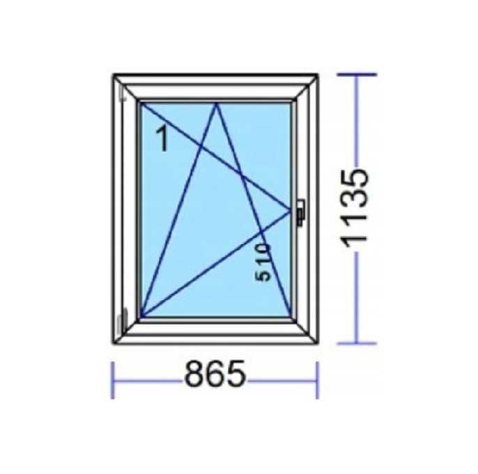 NOWE OKNO PCV / PVC EKOSOL 865 X 1135mm 86,5 X 113,5 cm