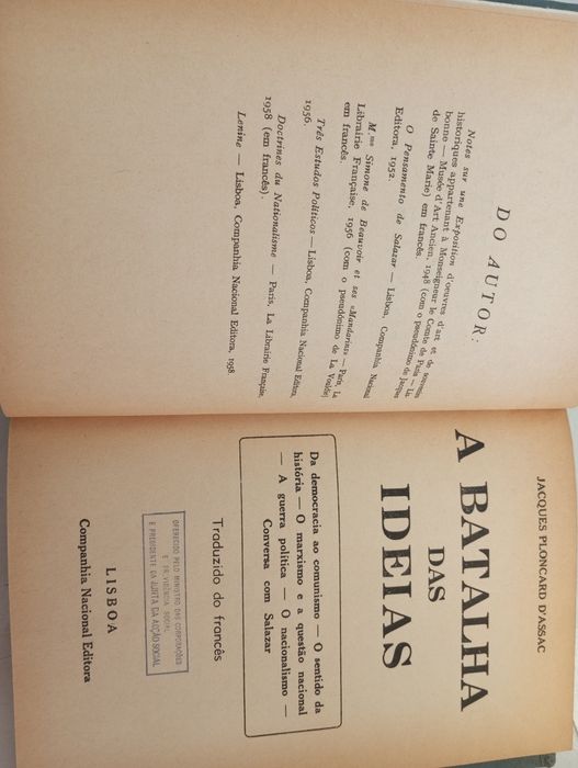 Jacques Ploncard D' Assac - A batalha das ideias