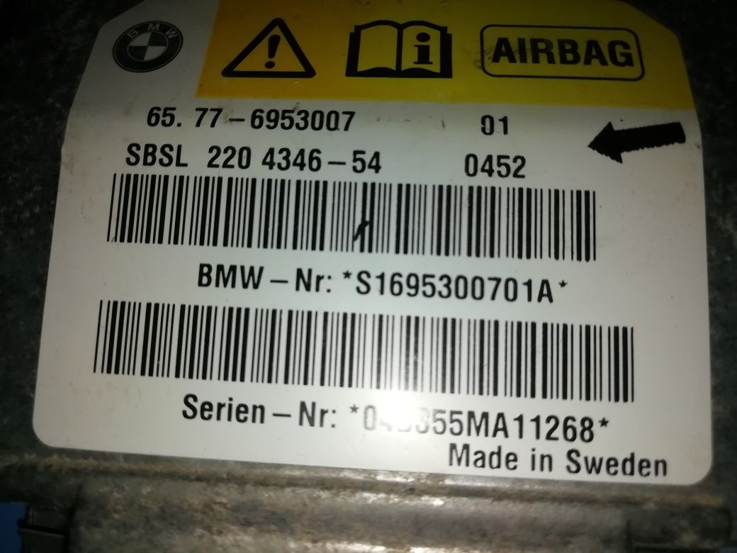 Centralina ou módulo do airbg do pilar B esquerdo BMW série 5 (e60) 61