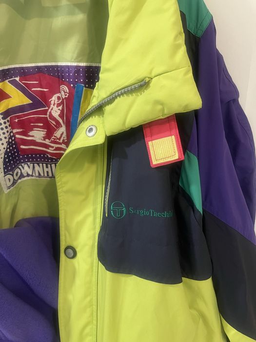 Vintage kurtka zimowa Sergio Tacchinii xxl, retro 80’90’. Kolorowa